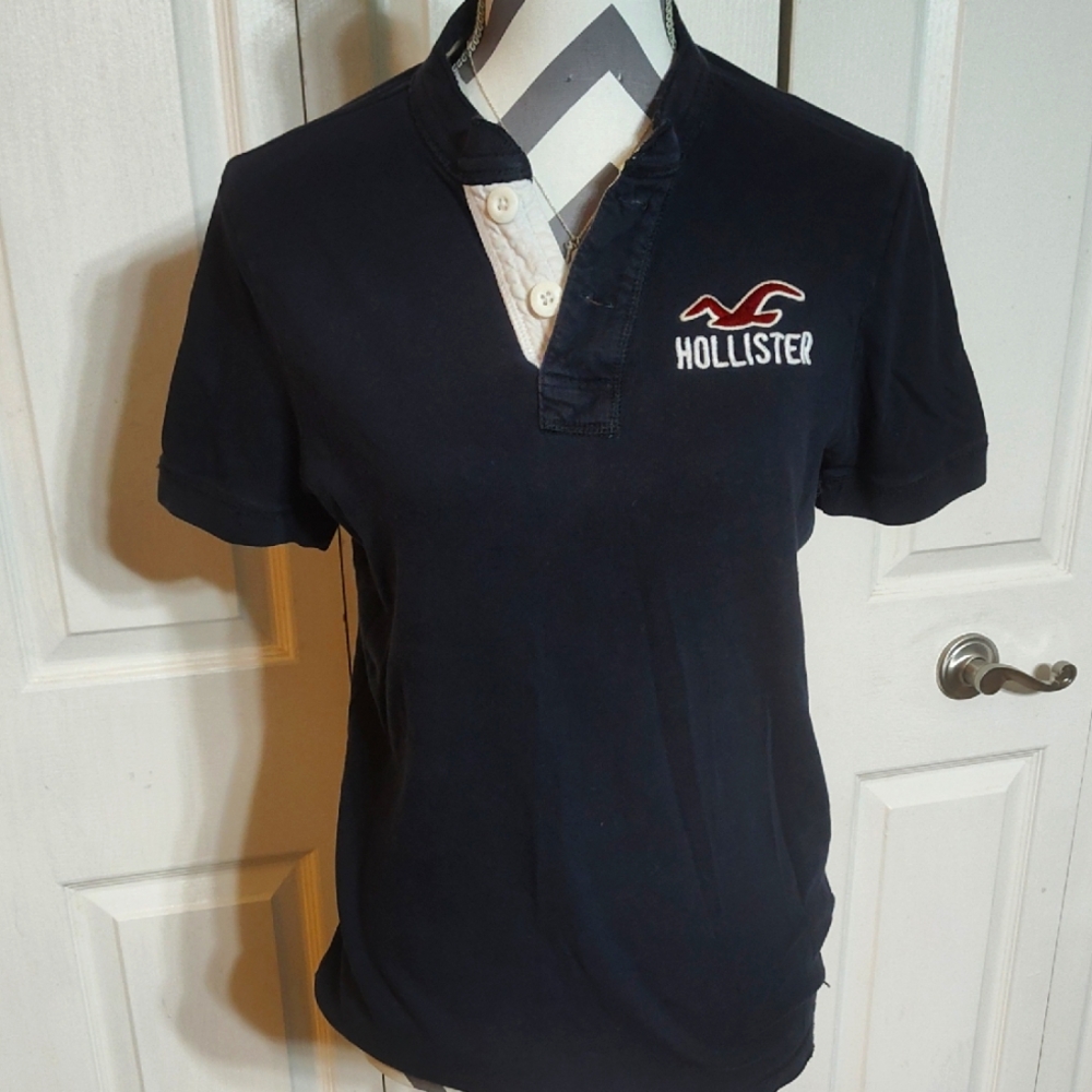 Hollister Dark Blue Polo with Logo